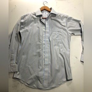 Brooks Brother’s striped shirt. Non-Iron. Price discounted for small ink spot.